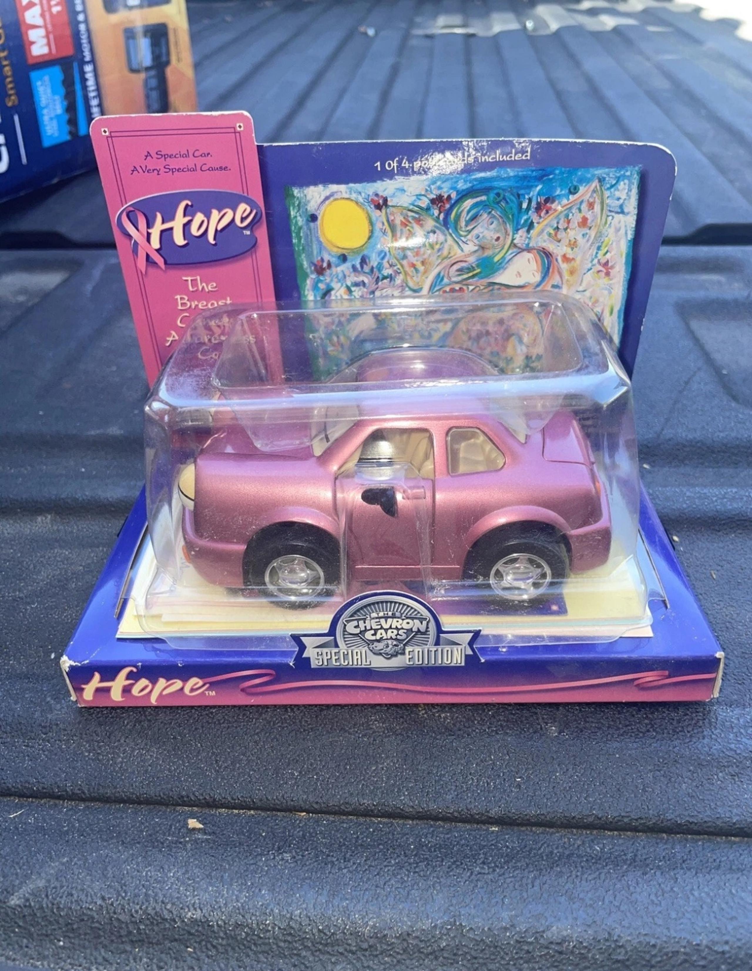 NEW! The Chevron Cars 2001 Special Edition Pink Breast Cancer Awareness Car HOPE