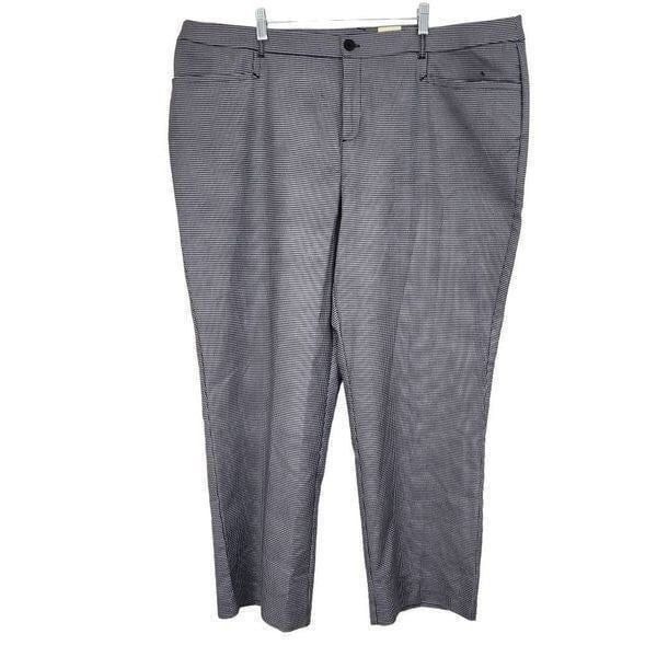 Christopher & Banks Women's Black/White Shaped-Fit Trouser Pants Size 24W NWT