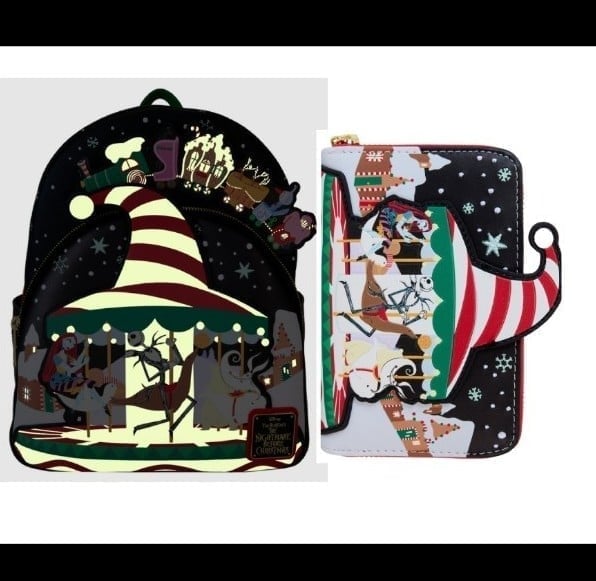 The Nightmare Before Christmas Town Carousel Glow Mini Backpack & Wallet Set