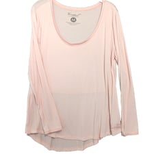 Faceplant Dreams Pajama Top Womens Medium Pink Bamboo Long Sleeve Lined Soft
