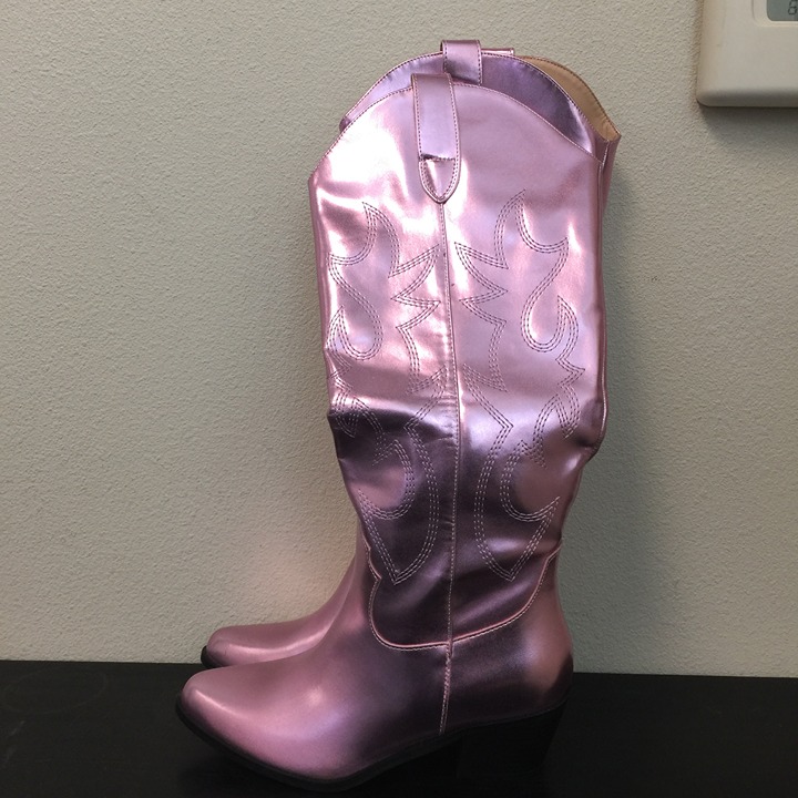 PRELOVED - Pink high cowboy boots - SH147