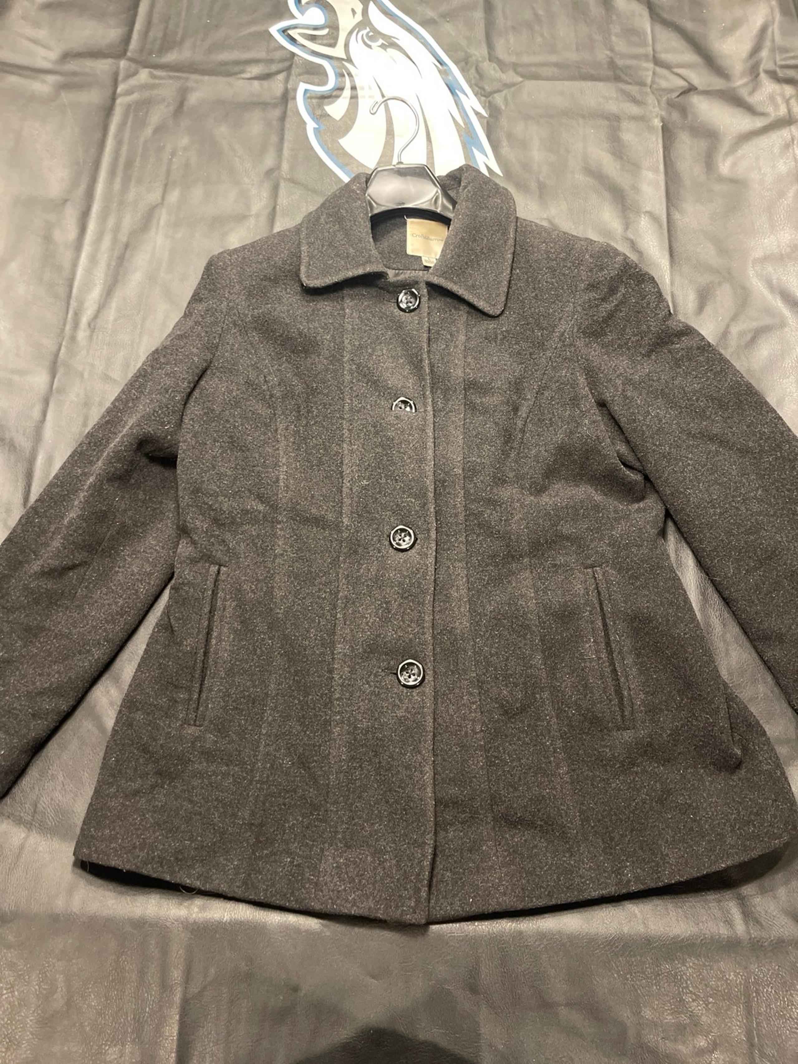Croft & barrow dark gray wool peacoat large