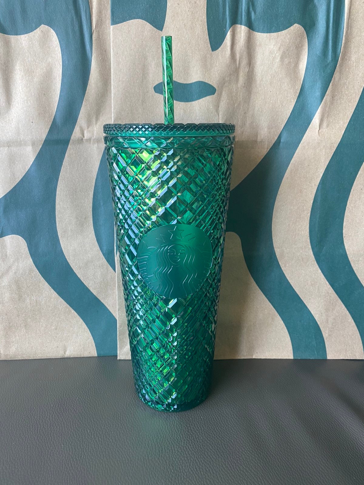 Starbucks Tumbler - Green Jeweled - Spring 2022 - Venti 24oz