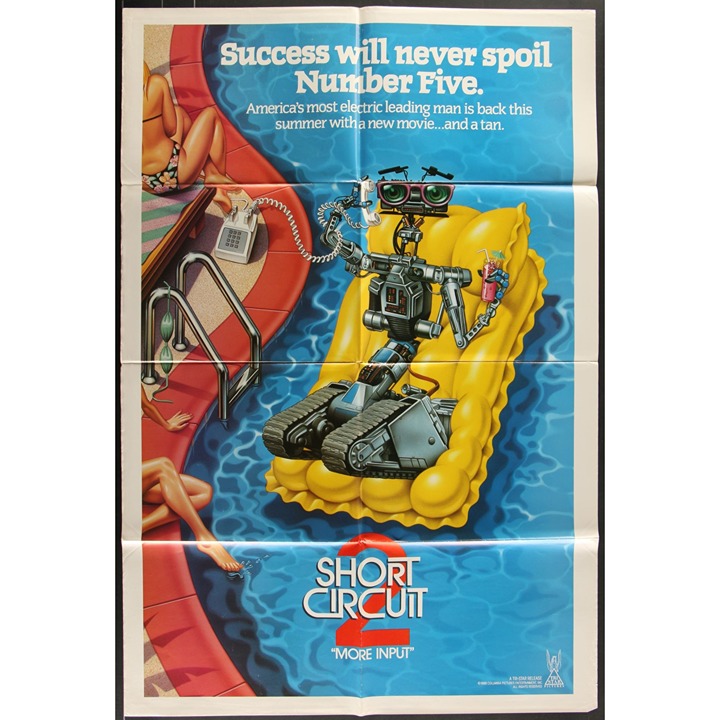 Short Circuit 2 (1988) Original Movie Poster Folded 27x41