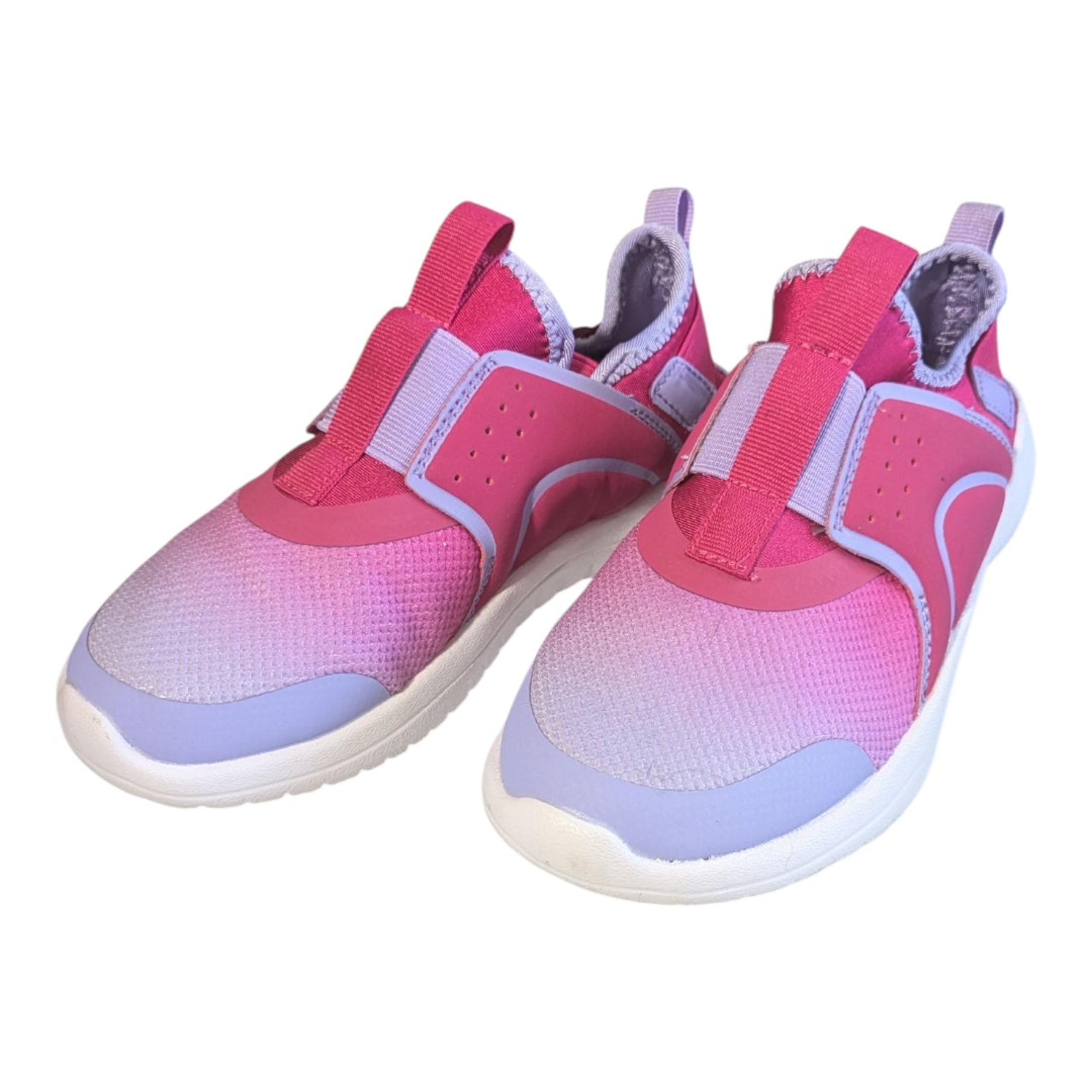 Athletic Works Easy On/Off Shoes with Memory Foam in a pink and purple Size 2