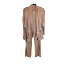 BB Dakota Women's Pink Lounge Set With Cardigan & Pants Size S NWT