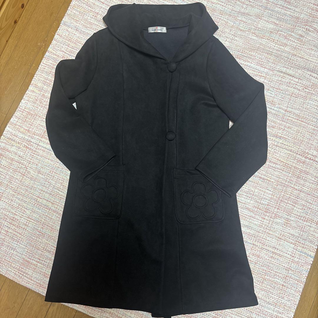 FALLERY VISCONTI Black Suede Coat, Autumn/Spring, Simple