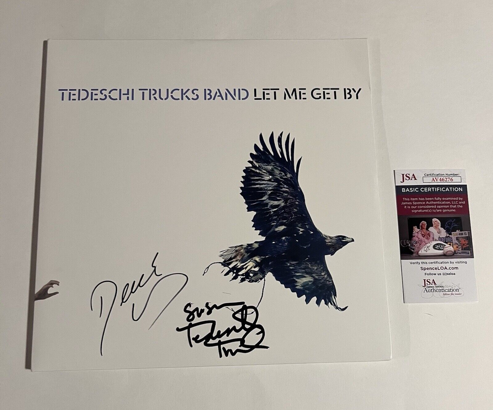TEDESCHI TRUCKS BAND SIGNED LET ME GET BY VINYL RECORD SUSAN DEREK JSA COA