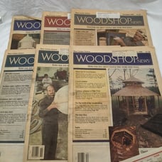 Lot Of (6) 1990/91 Woodshop News Magazines March And August-Decembe r