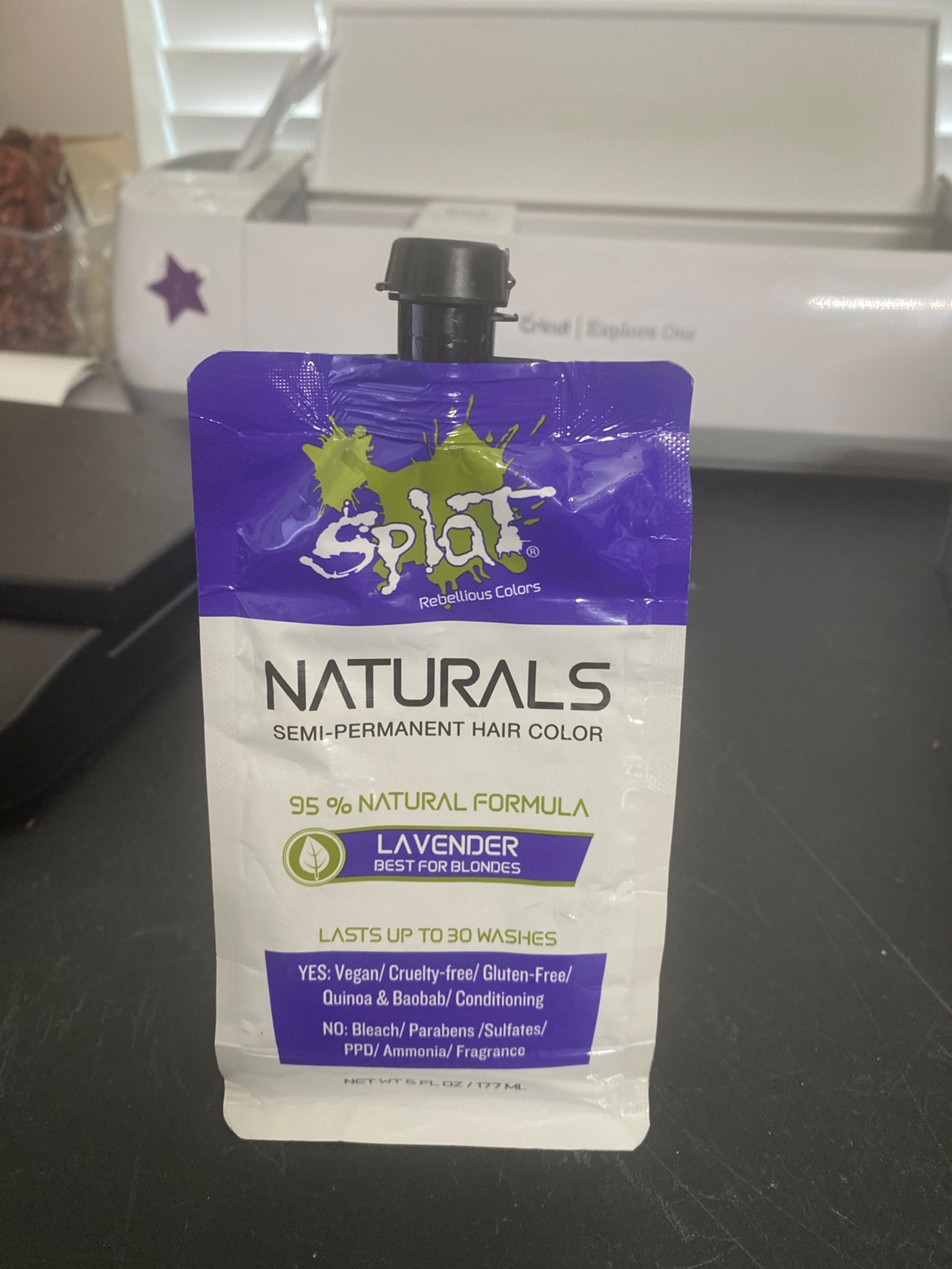 Naturals Semi Permanent Hair color lavander 6oz - Splat