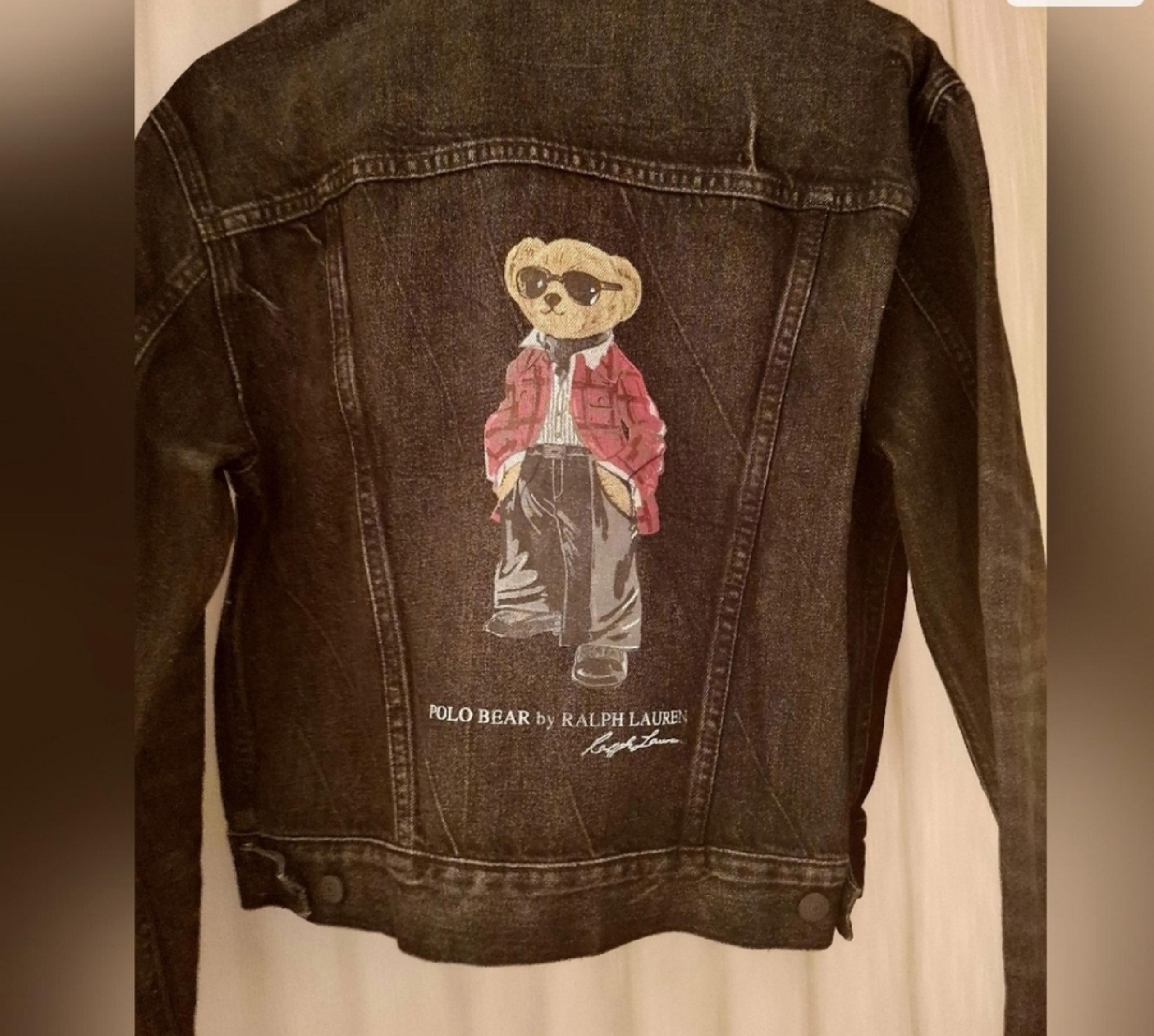 Ralph lauren rare polo bear denim jean jacket