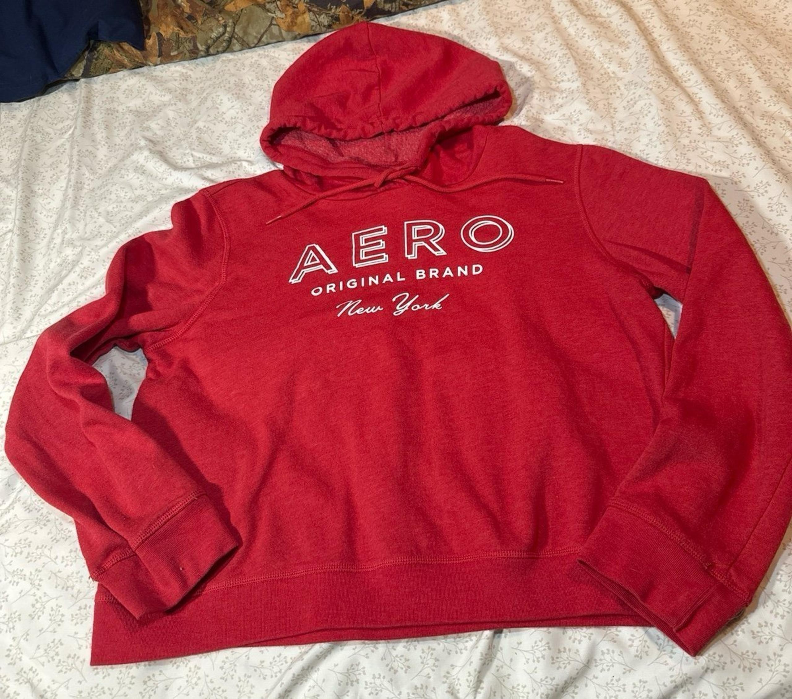 Aeropostale Aero Logo - Women's Red Hoodie Sweatshirt - Size Large, VGUC
