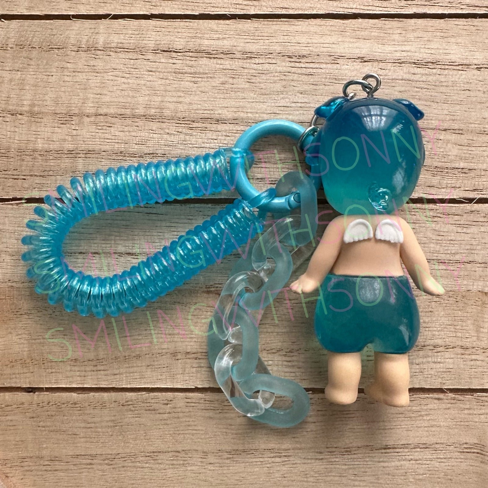 Sonny Angel Candy Store Series Blue Soda Pig Keychain