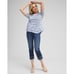 Chico’s Pull On Triple Fray Capri Size 10 Denim