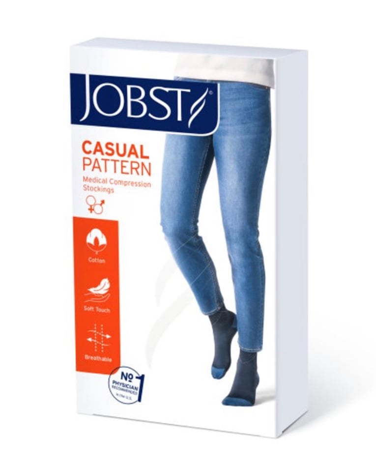 NEW COMPRESSION SOCKS. Jobst Casual Pattern Closed Toe Knee Highs 15-20 mmHg
