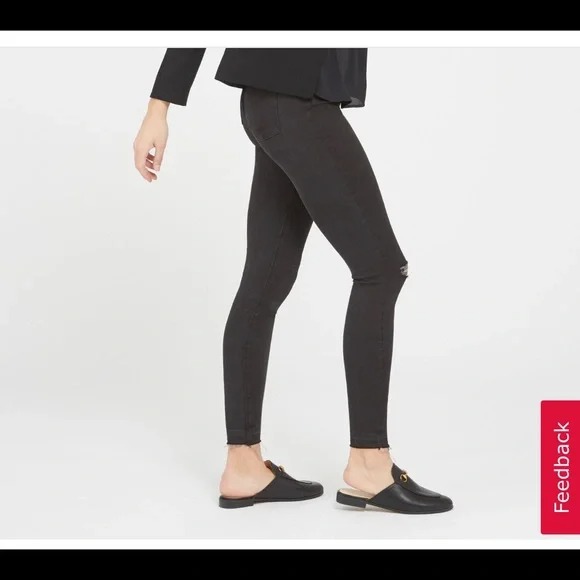 Spanx vintage distressed ankle skinny jeans