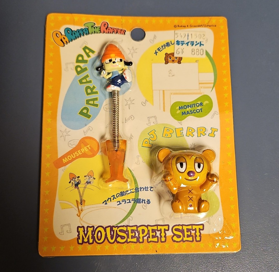 Parappa The Rapper Figure Mousepet set from Japan vintage nos Playstation 1