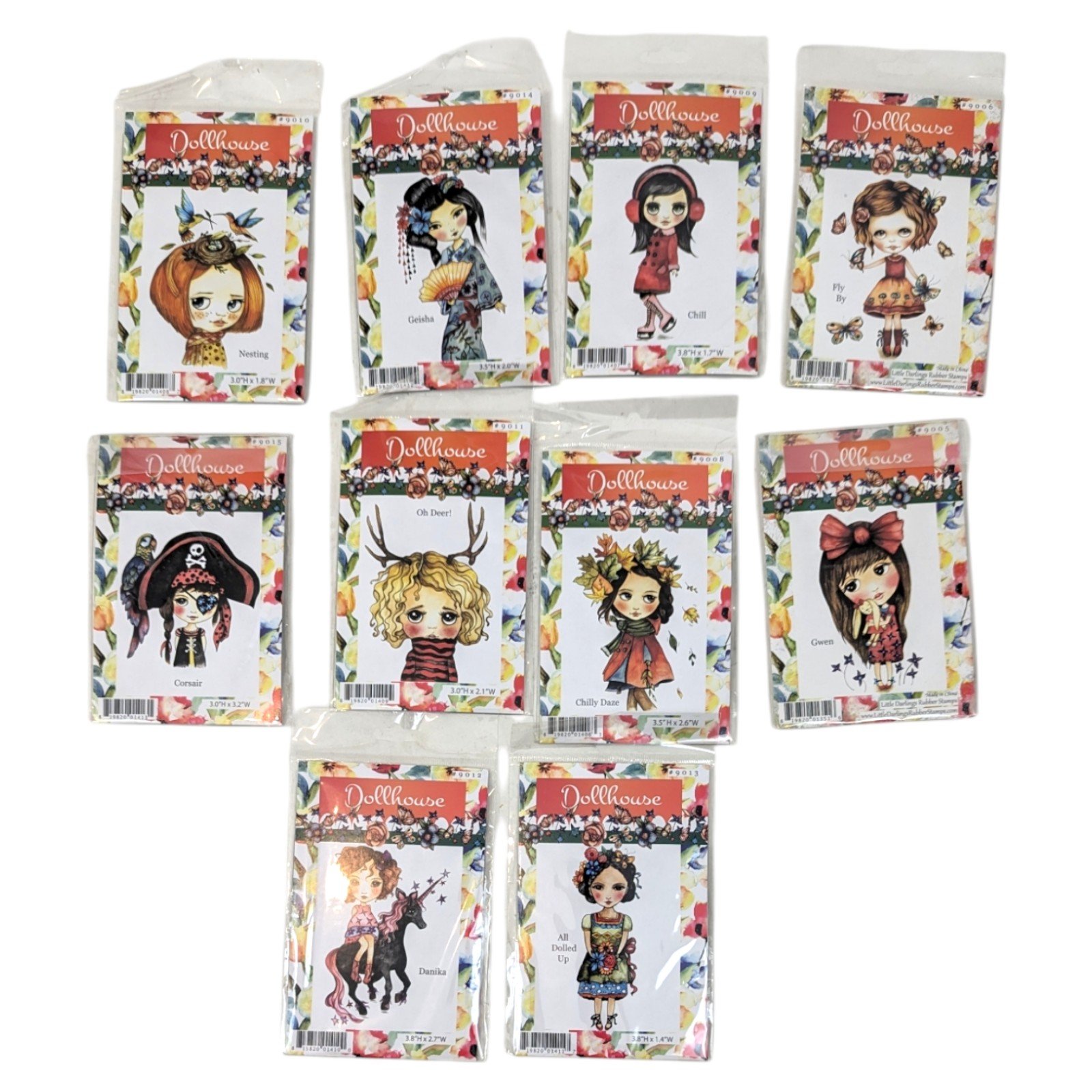Dollhouse Little Darlings Rubber Cling Stamp Lot Stamping Paper Crafting