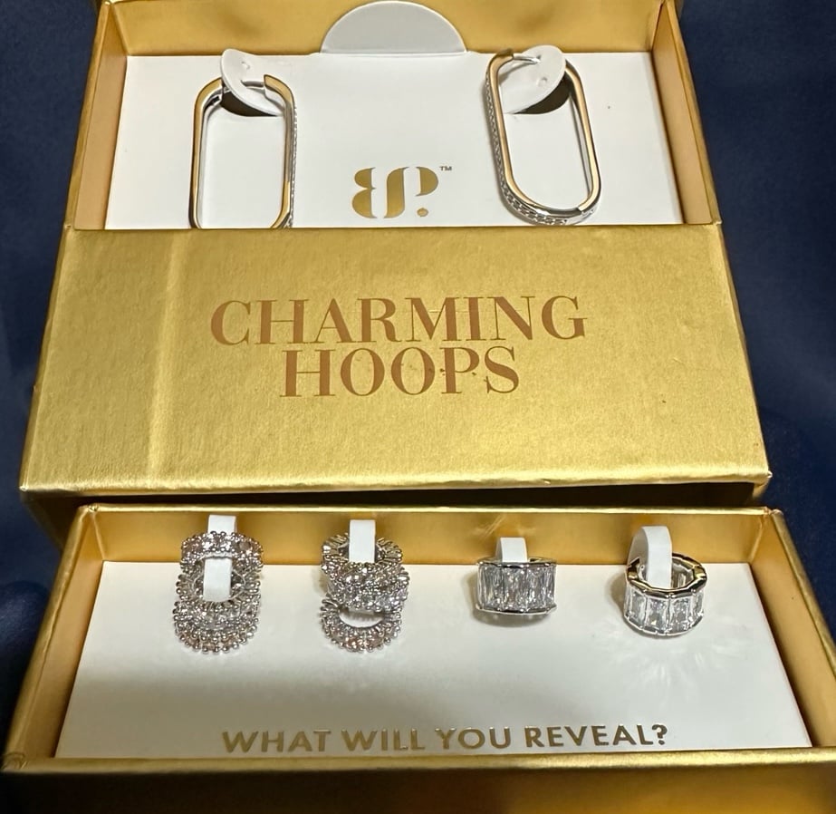 Bomb Party Charming Hoops “Eccentric Sparkle”