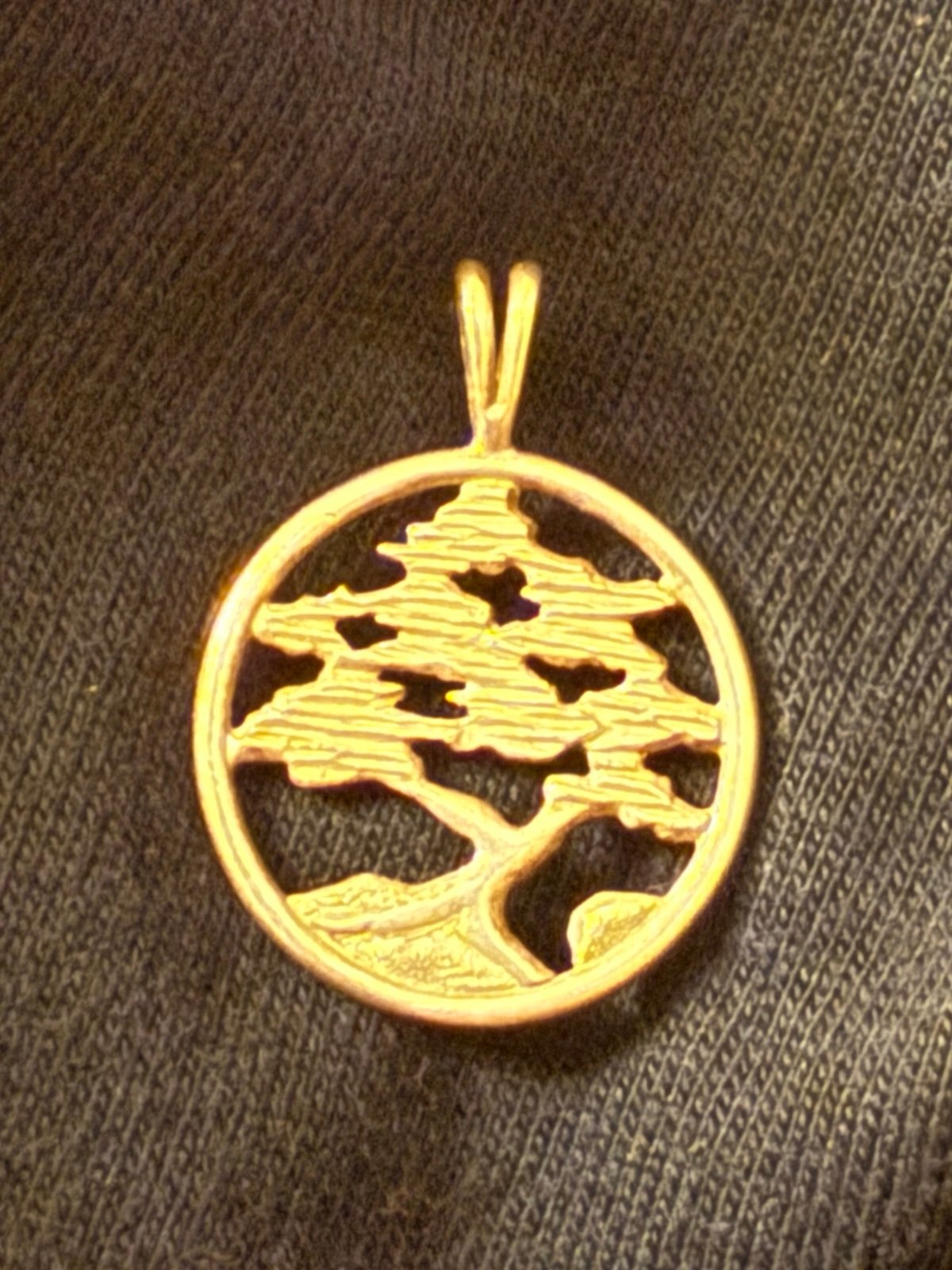 Sterling silver bonsai tree pendant
