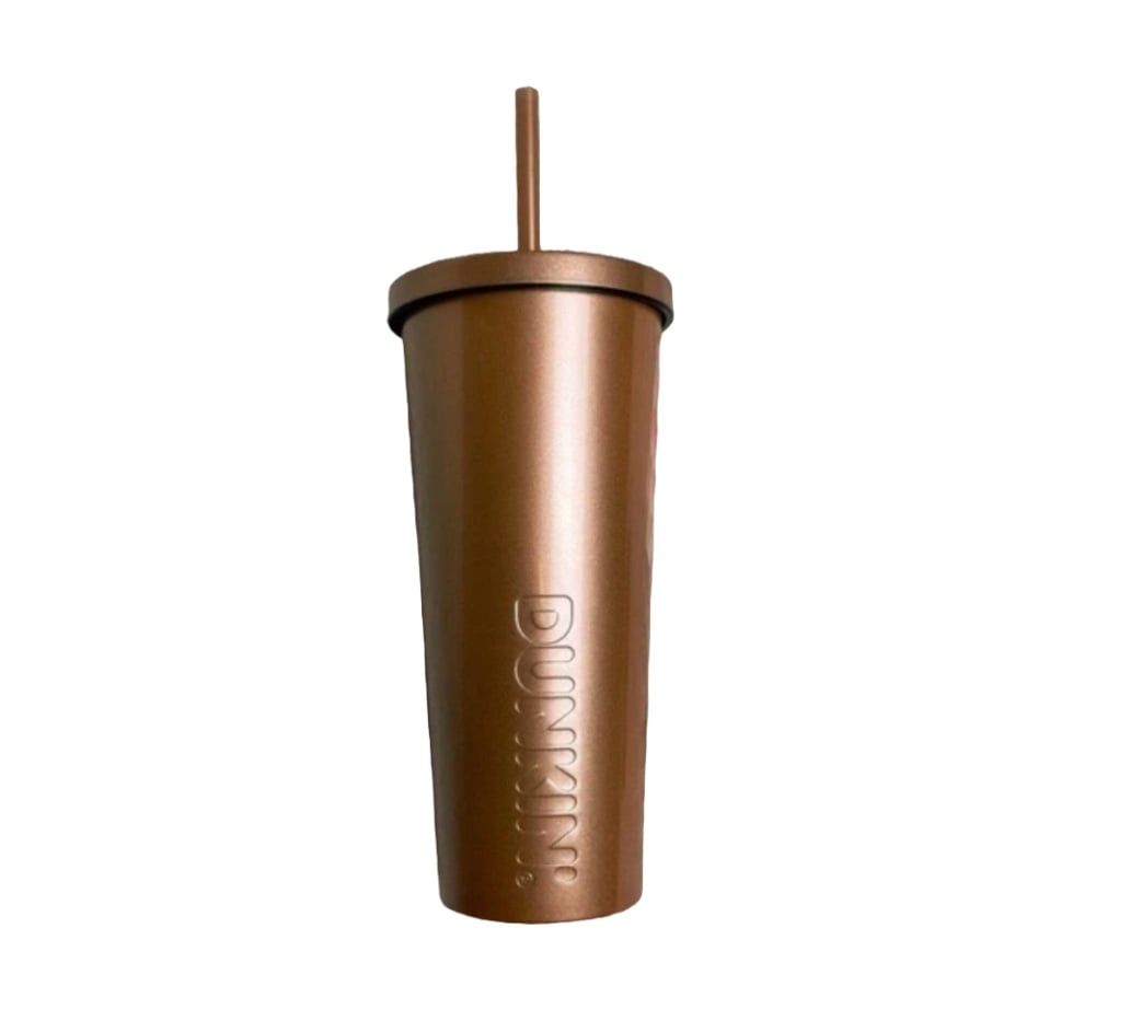 Dunkin' Donuts 24oz Iridescent Stainless Sipper Brown Bronze Tumbler