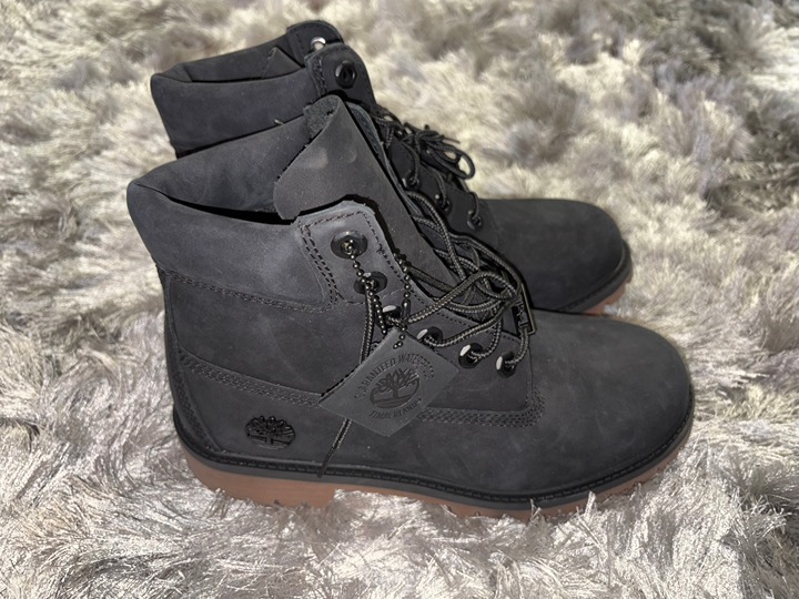 Youth Timberland Black Premium Waterproof Boot Primaloft ReBotl Size 6 NEW
