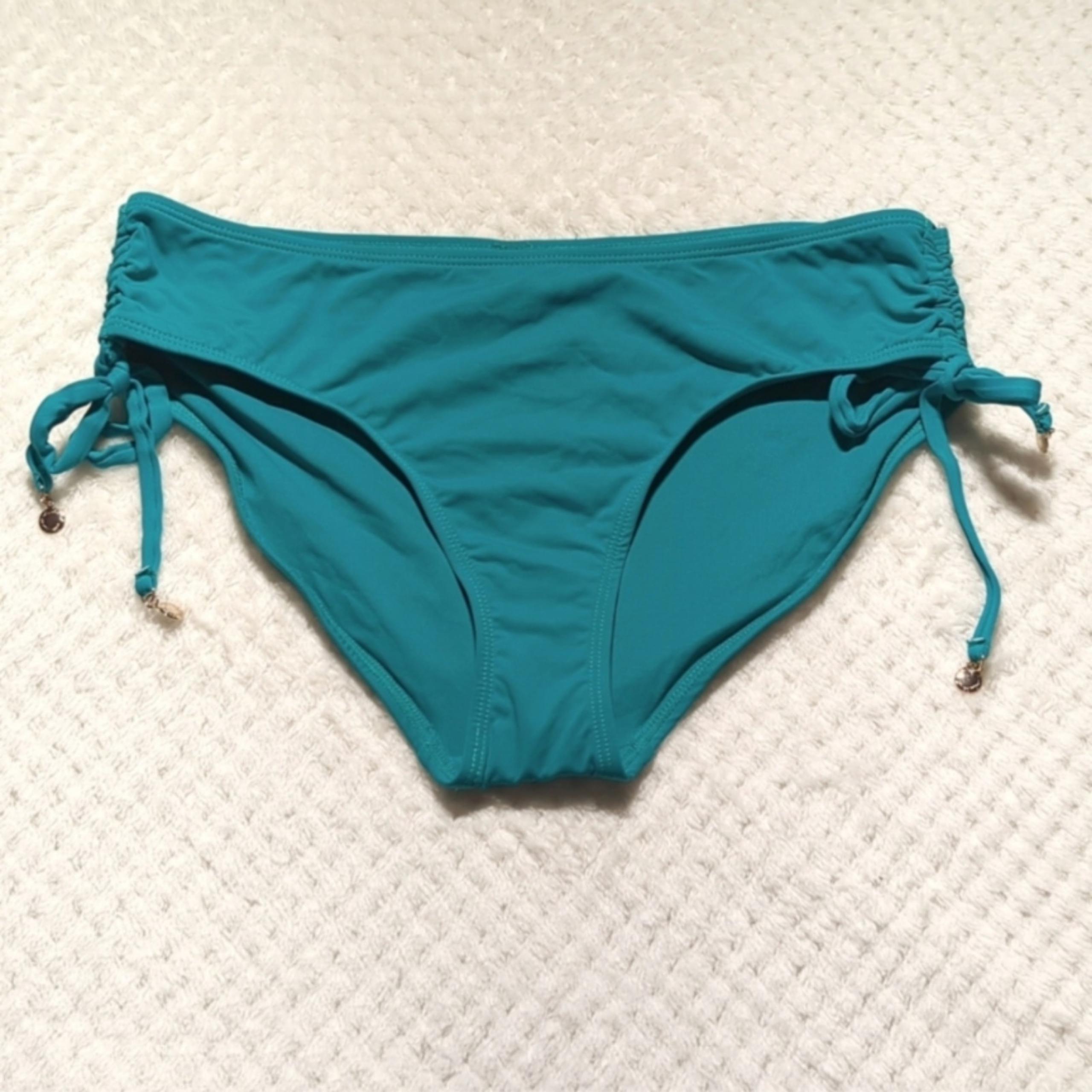 Anne Cole Cinched Side Mid Rise Bikini Bottoms