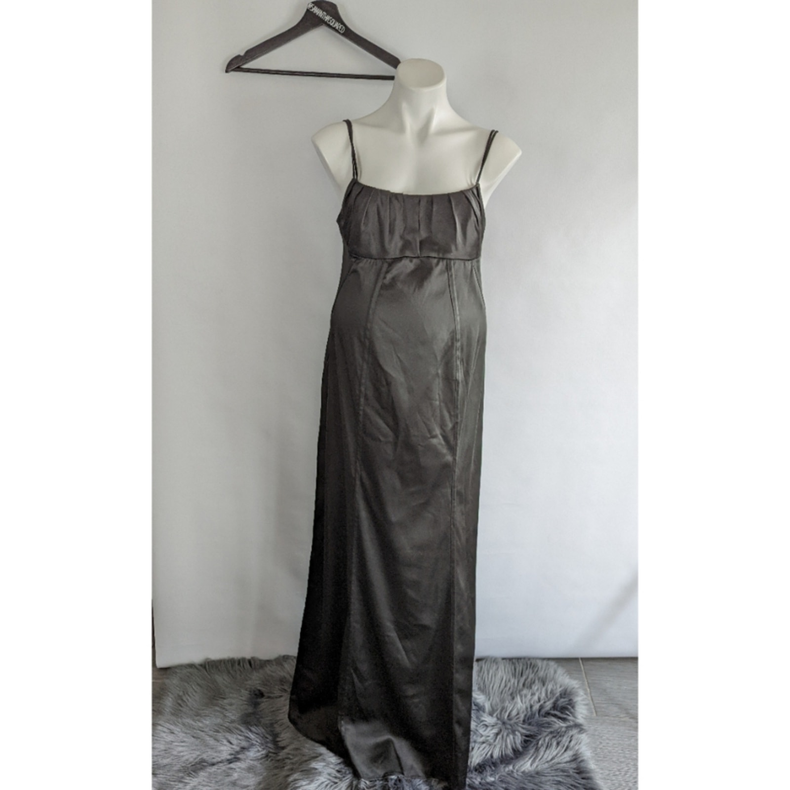 Nwt A Pea in the Pod Satin Spaghetti Strap Dress Sz Medium