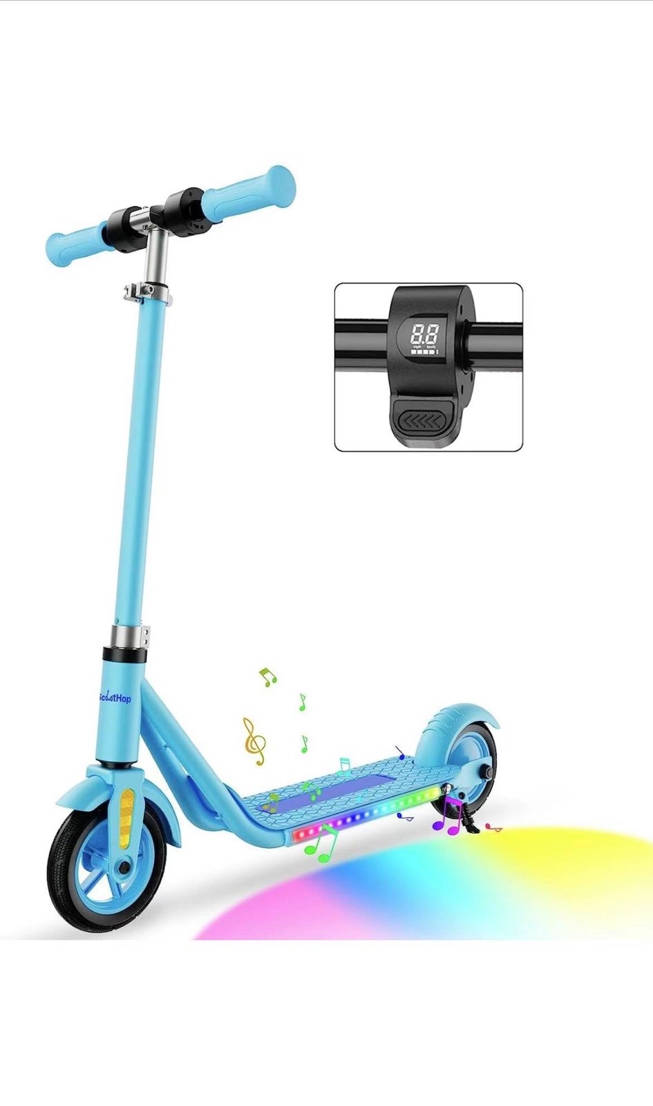 Scoothop Electric Scooter for Kids Ages 6-12, 150W Motor, Up to 7.5 Mile & 8-10