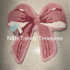 Pink Coquette Bow Bath Rug