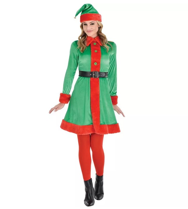 Adult North Pole Gal Elf Costume - Size L