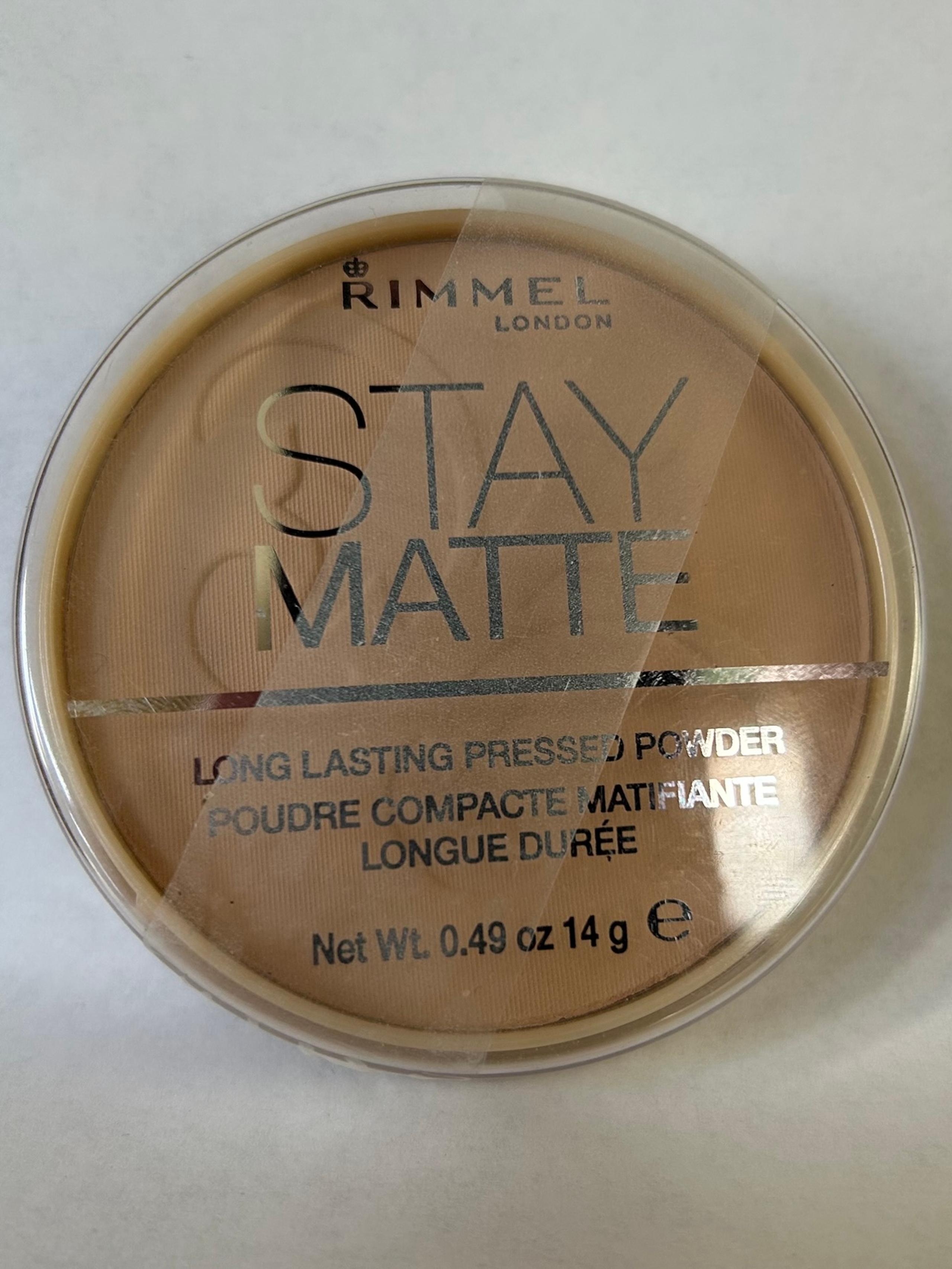 New Rimmel Stay Matte Pressed Powder in Sandstorm 004