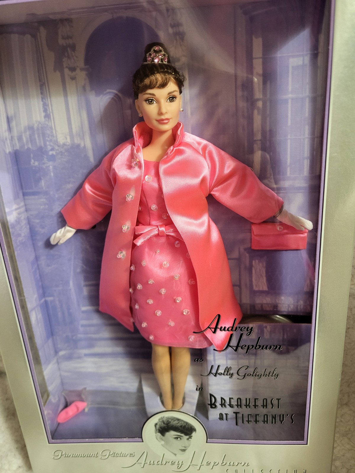 BARBIE Doll Audrey Hepburn Breakfast at Tiffany's Pink Princess Mattel NRFB