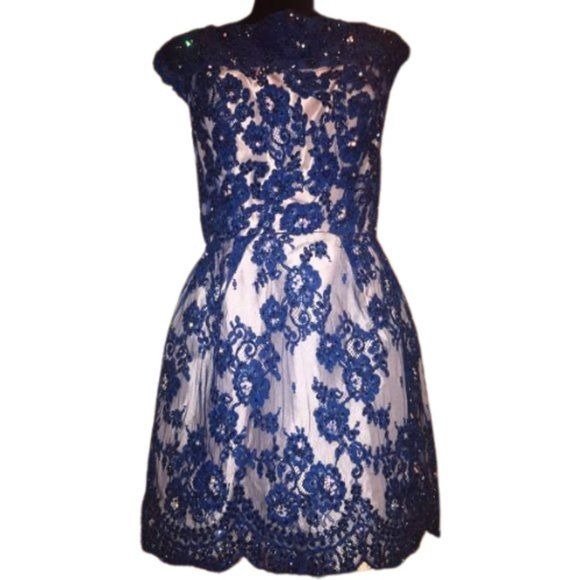 Runway Flowers Embroidered Lace Wedding Evening Cocktail Beaded Crystals Dress