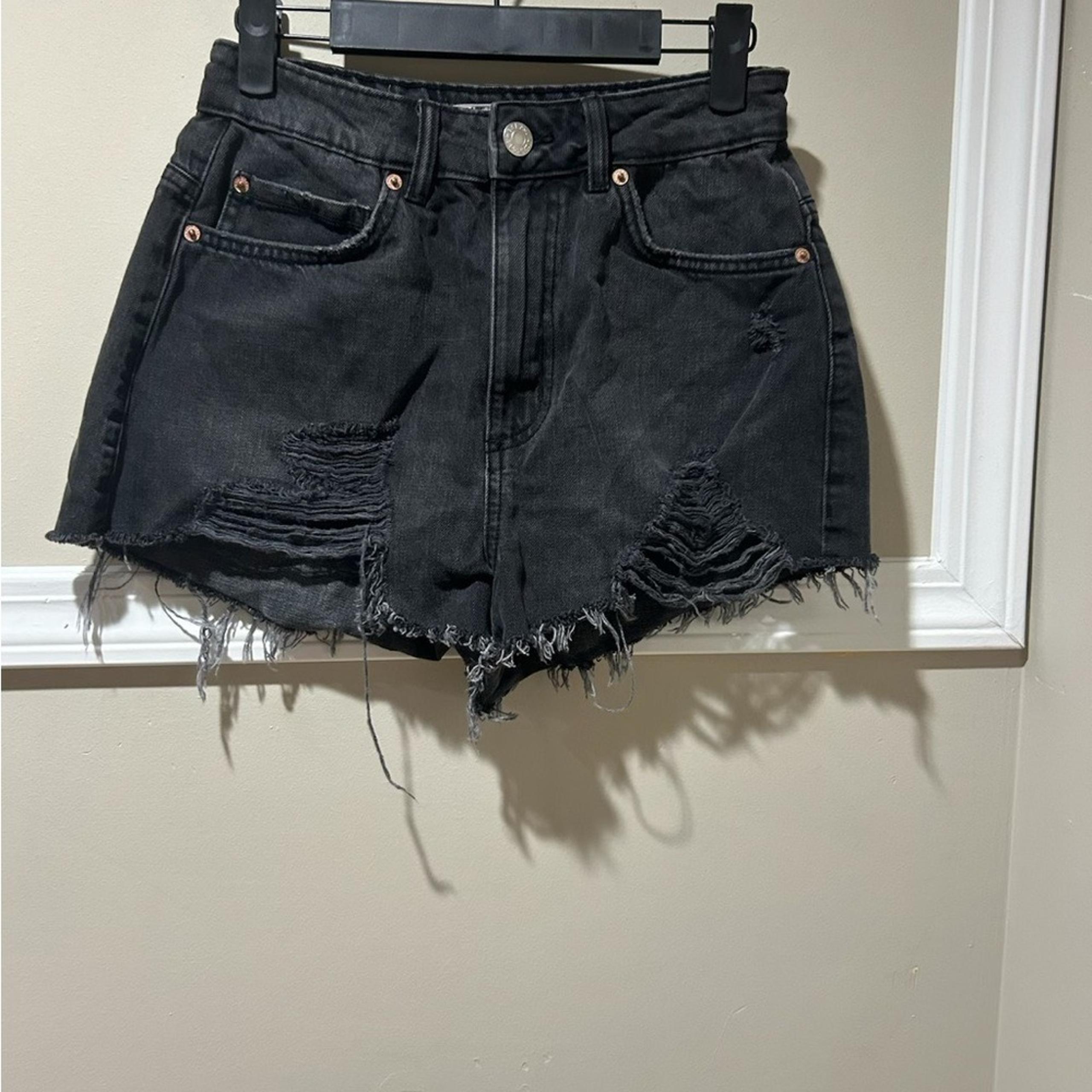 Garage Black High-Waisted Jean Shorts