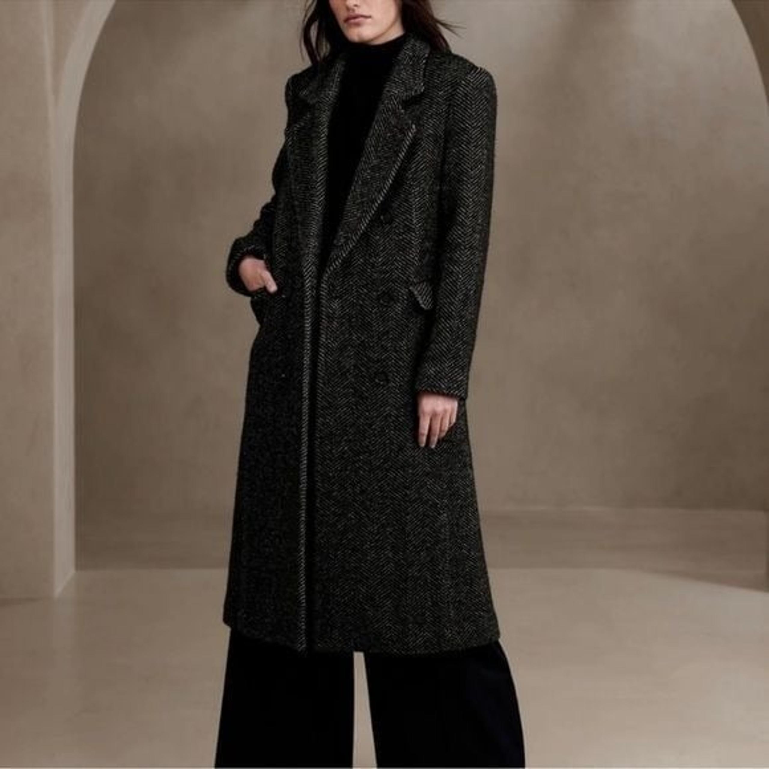 Banana Republic | Women’s S Small Gray Herringbone Wool Jacket