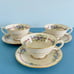 Vintage Lenox Belvidere Footed Teacup & Saucer 6 Piece Set