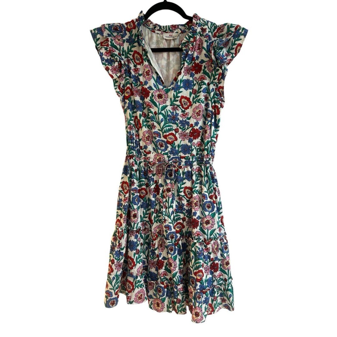 Vineyard Vines Floral Smocked Waist Dress Small Mommy And Me