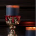 BBW Halloween CHALISE 3-wick pedestal holder gold & red metallic colors