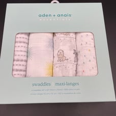 Aden & Anais Swaddle Wraps Lions,sun,lines,triangles 4pk