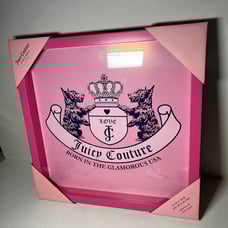 Juicy Couture Scottie Dogs Frame / Wall Art Decor 14” X 14”