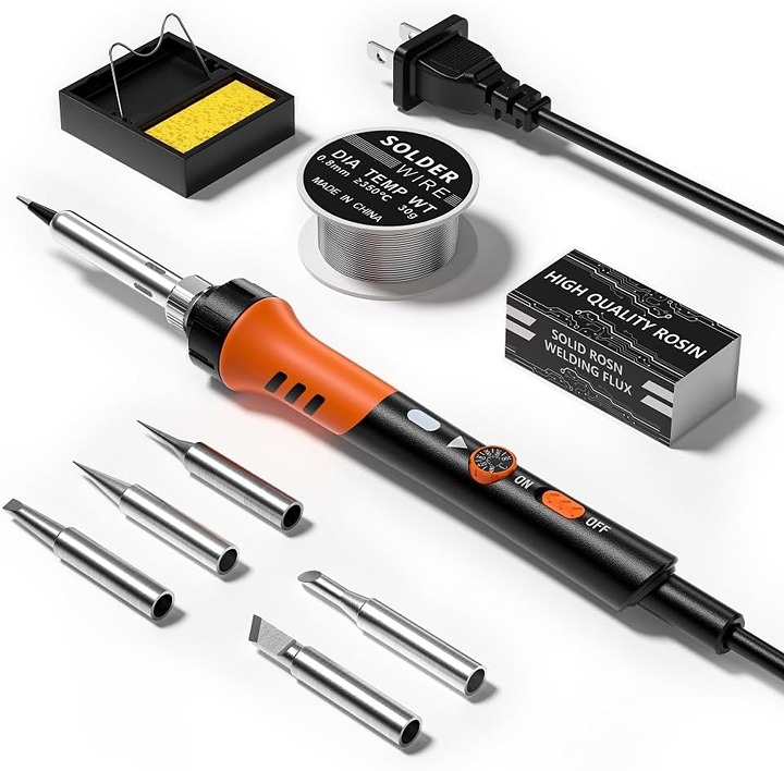 9-in-1 Soldering Iron Kit, 60W Soldering Gun Adjustable Temperature 200 to 450℃