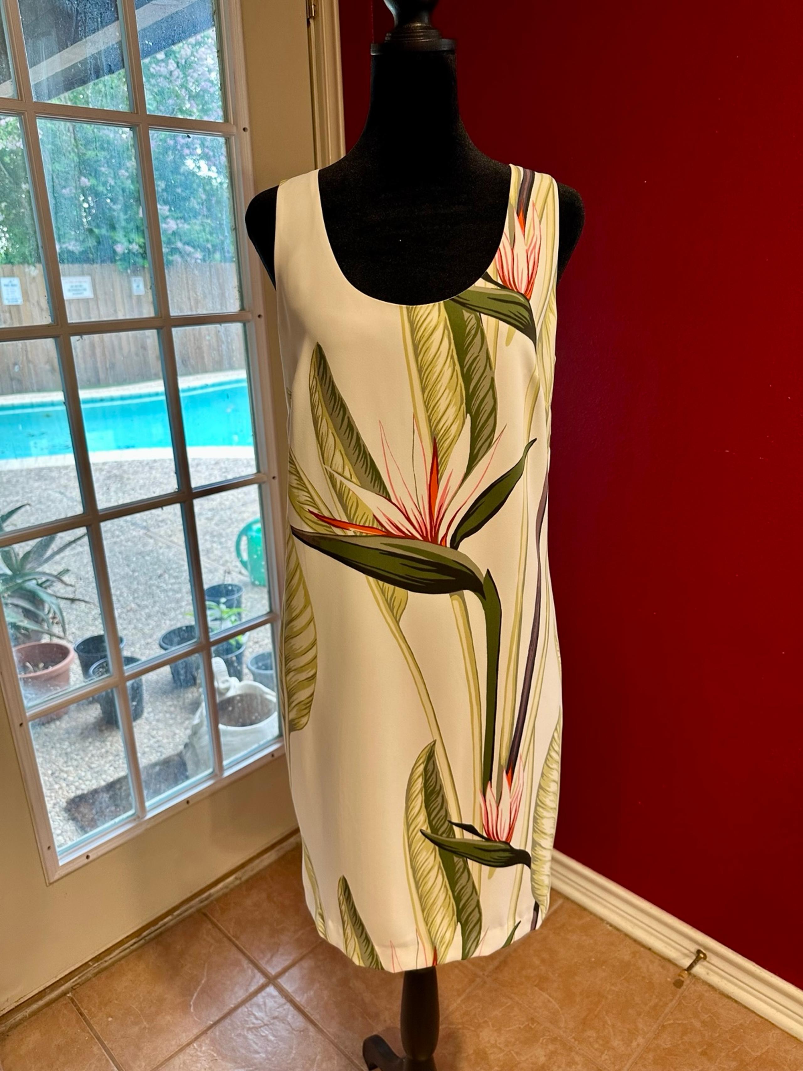Ann Taylor Women’s Tropical Floral Sheath Dress Size 6 Sleeveless
