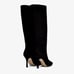 NEW Larroude x Revolve Kate Black Suede Pull On heel boot women size 11 Brand
