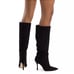 NEW Larroude x Revolve Kate Black Suede Pull On heel boot women size 11 Brand