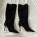 NEW Larroude x Revolve Kate Black Suede Pull On heel boot women size 11 Brand