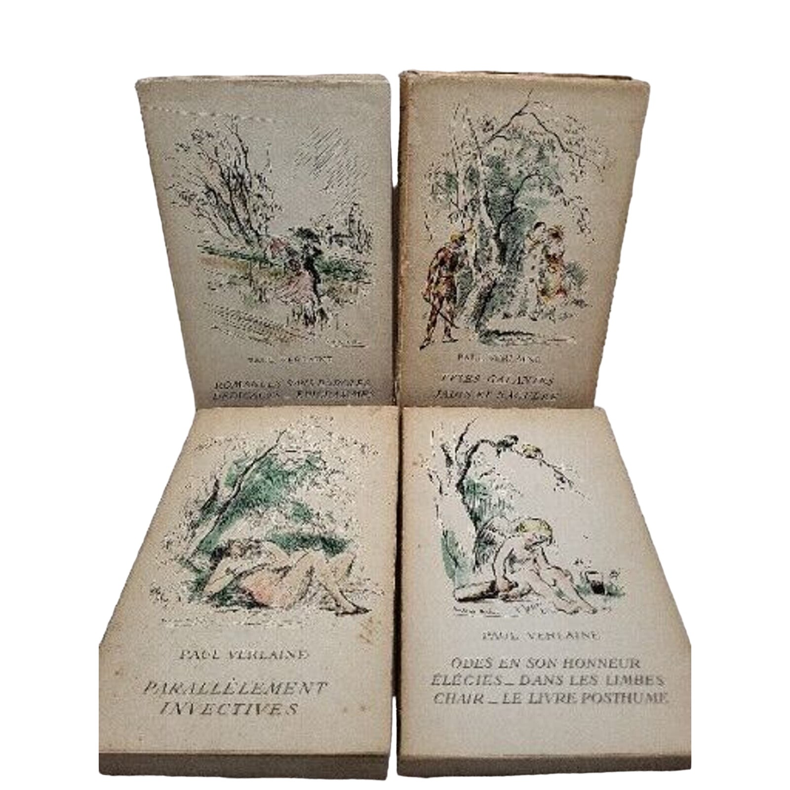 4‐-PAUL VERLAINE 1939-1940-1942 BOOKS SET
