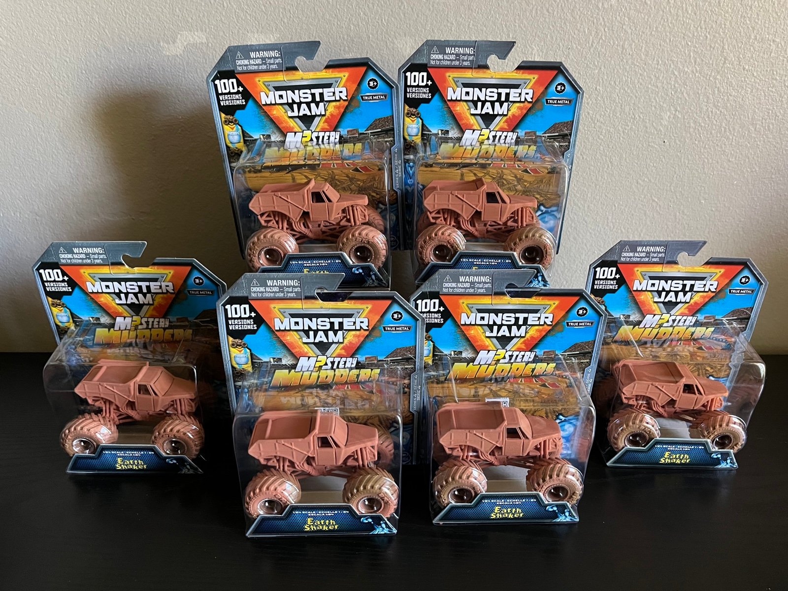 6 Monster Jam Trucks Mystery Mudders EARTH SHAKER Series 4