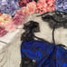 Sexy Blue Lace Teddy with Black Lace Overlay Lingerie