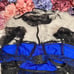 Sexy Blue Lace Teddy with Black Lace Overlay Lingerie